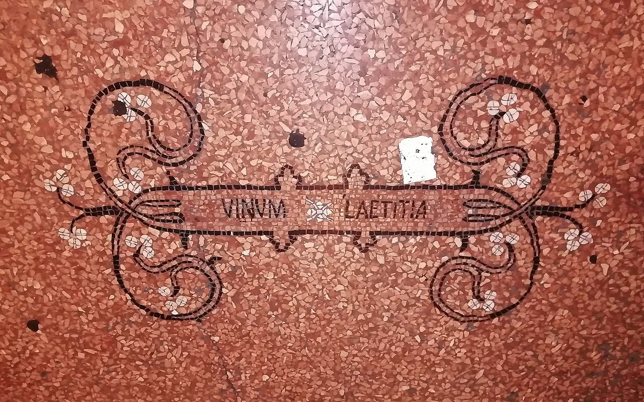 Mosaico vinum laetitia Bologna