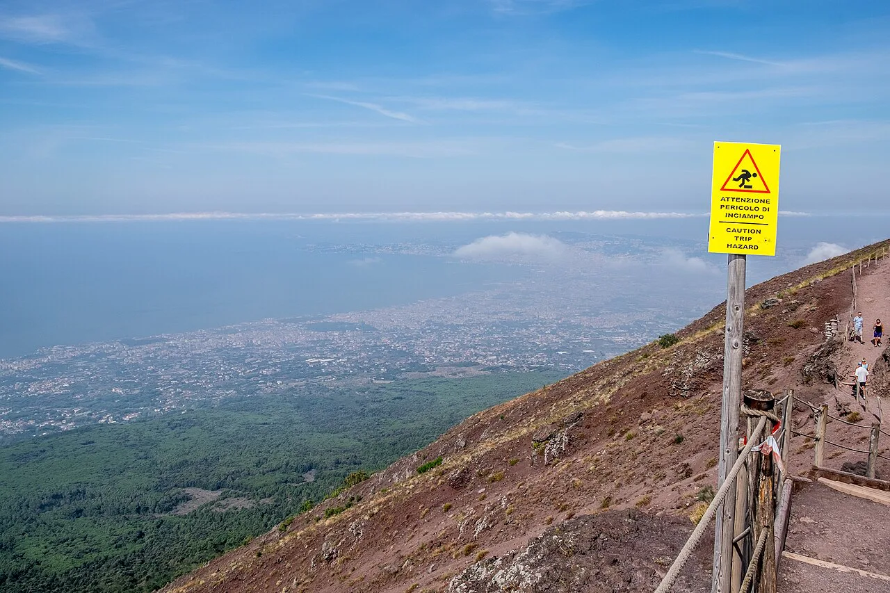 The Bay of Naples from the slopes of Vesuvius