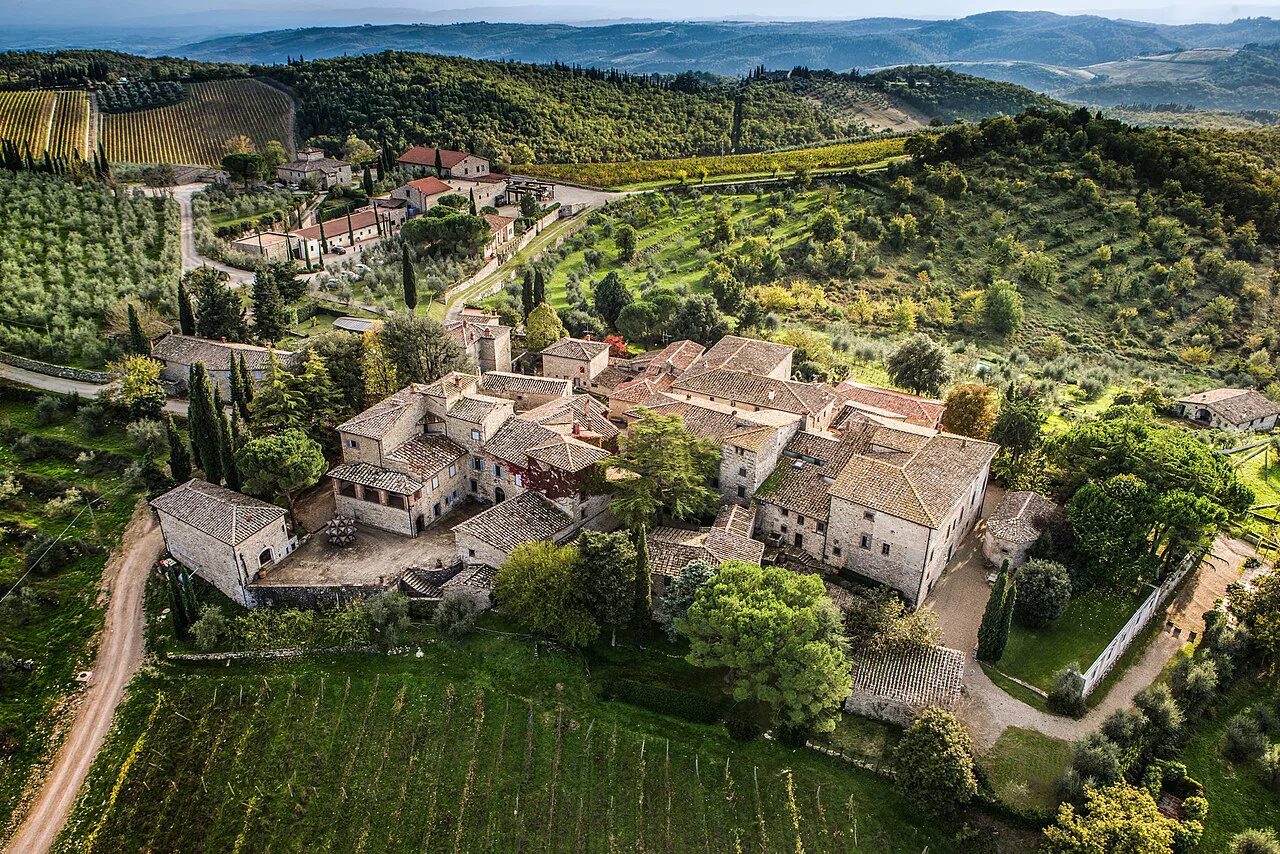 The hamlet of Ama from the air