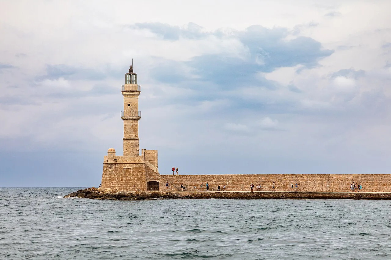 The Venetian lighthouse at Chania's old harbour