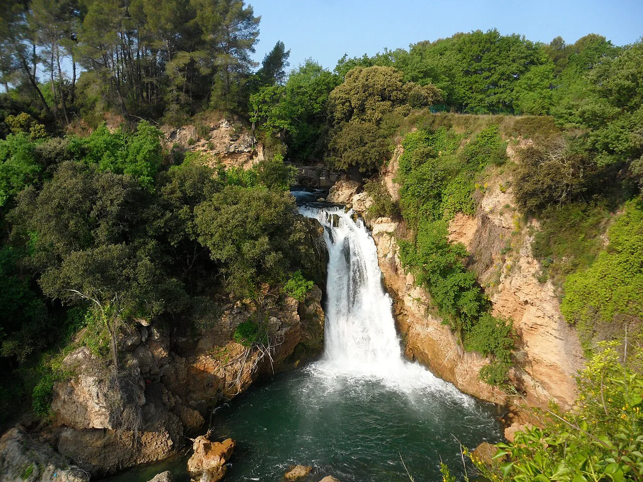 The Saut du Capelan waterfall at La Motte