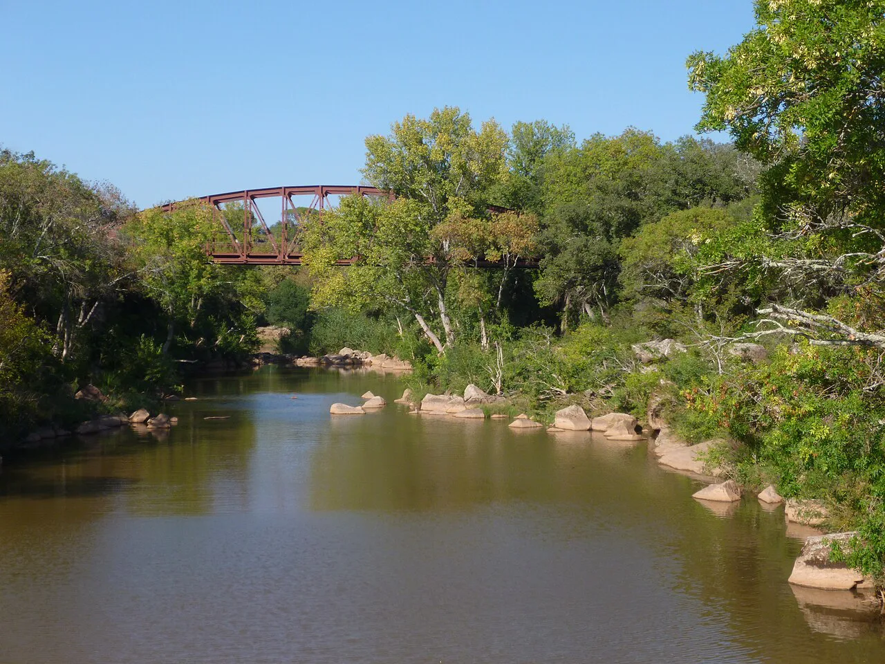 The Aille river in the Plaine des Maures near Vidauban