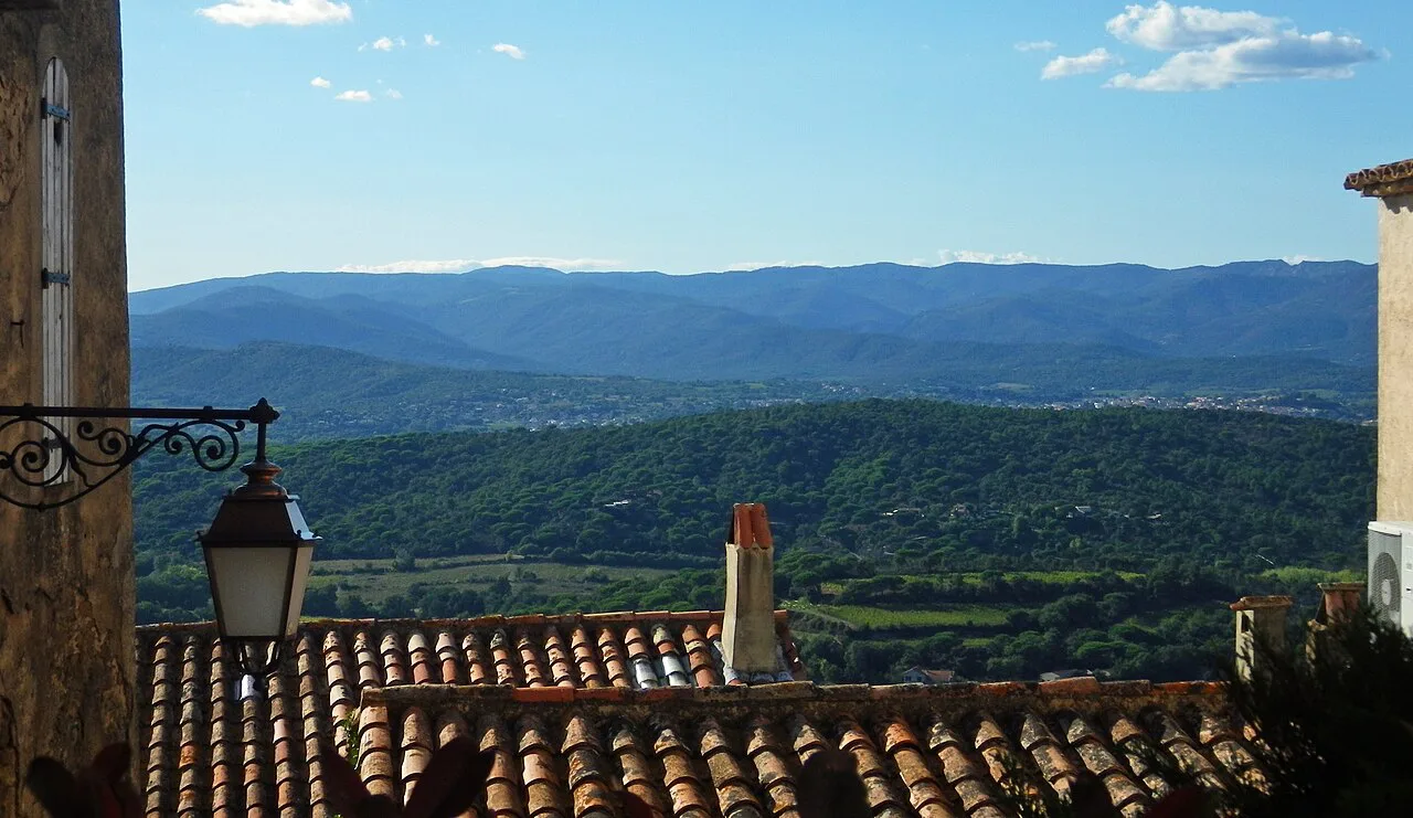 The Massif des Maures seen from Gassin, above Cogolin