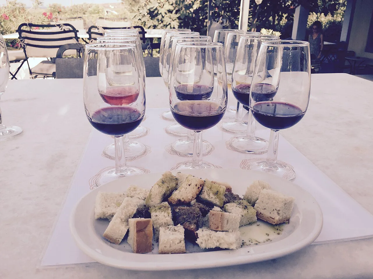 Vins dégustés au domaine de Sigalas à Santorin, Santorini