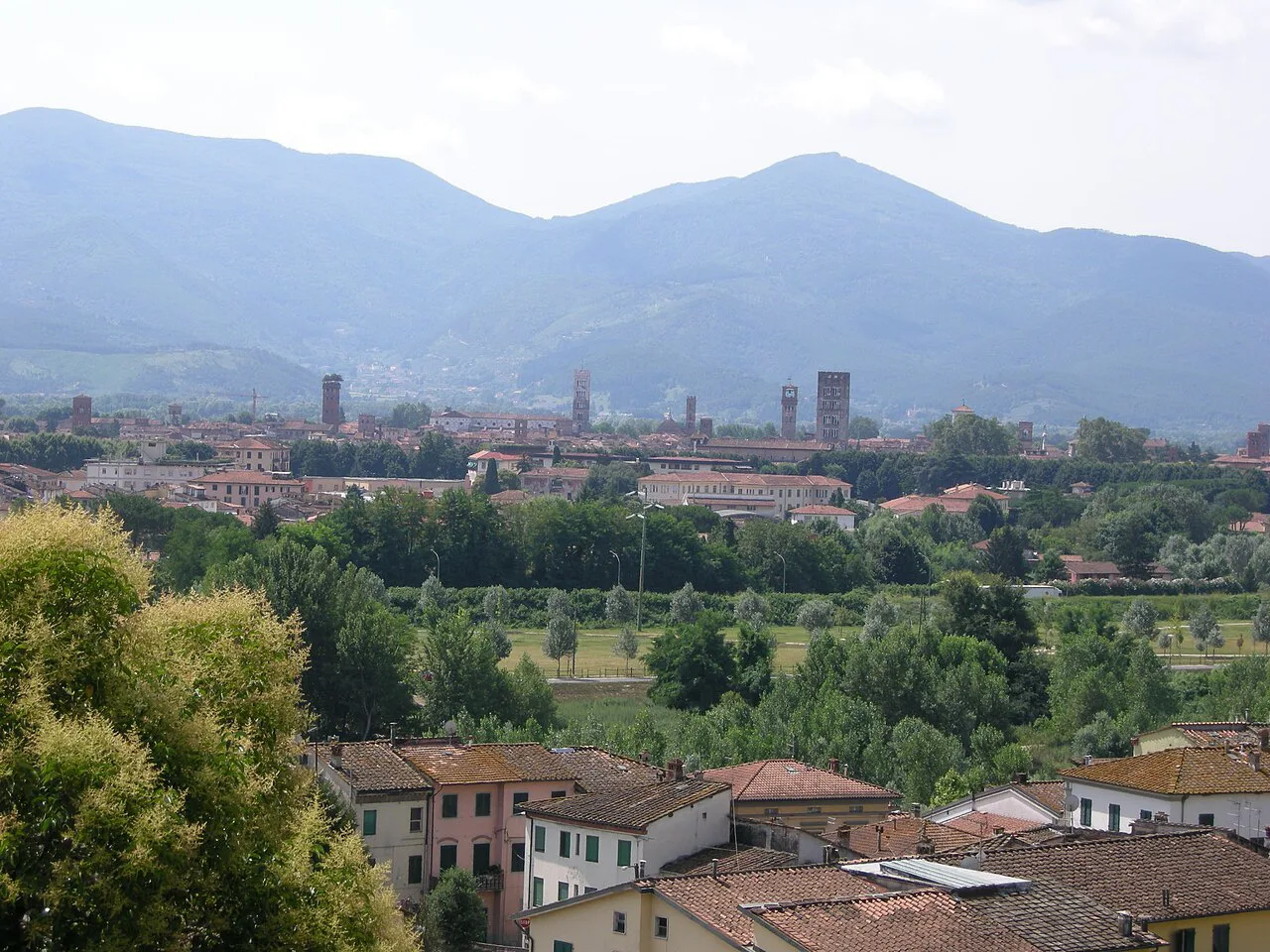 Lucca seen from Monte San Quirico
