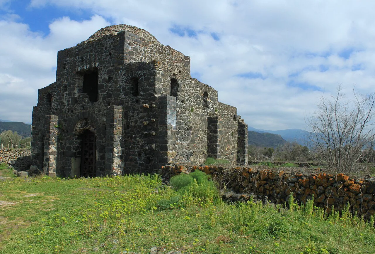 The Byzantine Cuba di Santa Domenica in the Alcantara valley near Castiglione di Sicilia