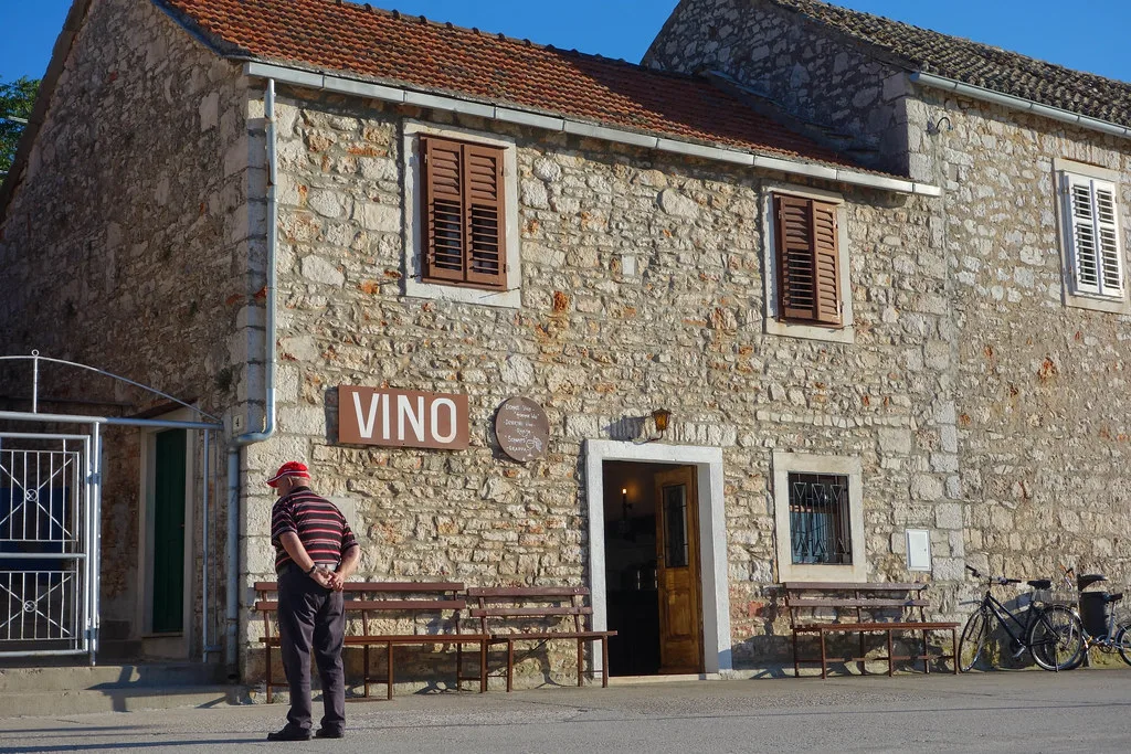 A wine shop selling wine from the barrel in Stari Grad, Hvar