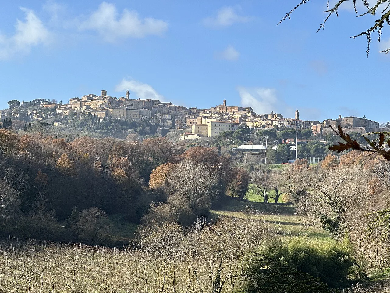 Montepulciano across the countryside