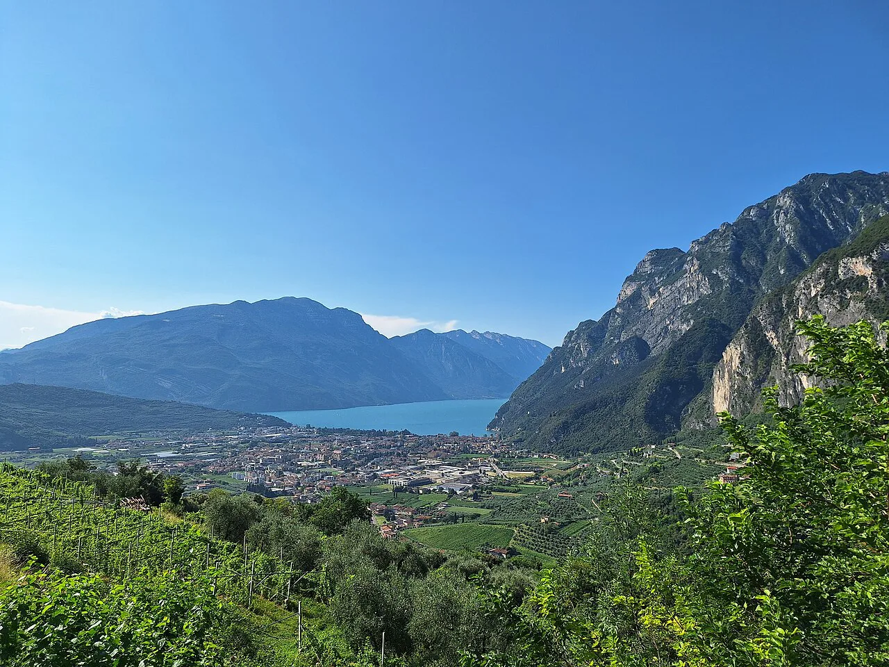 Lake Garda from above Riva del Garda