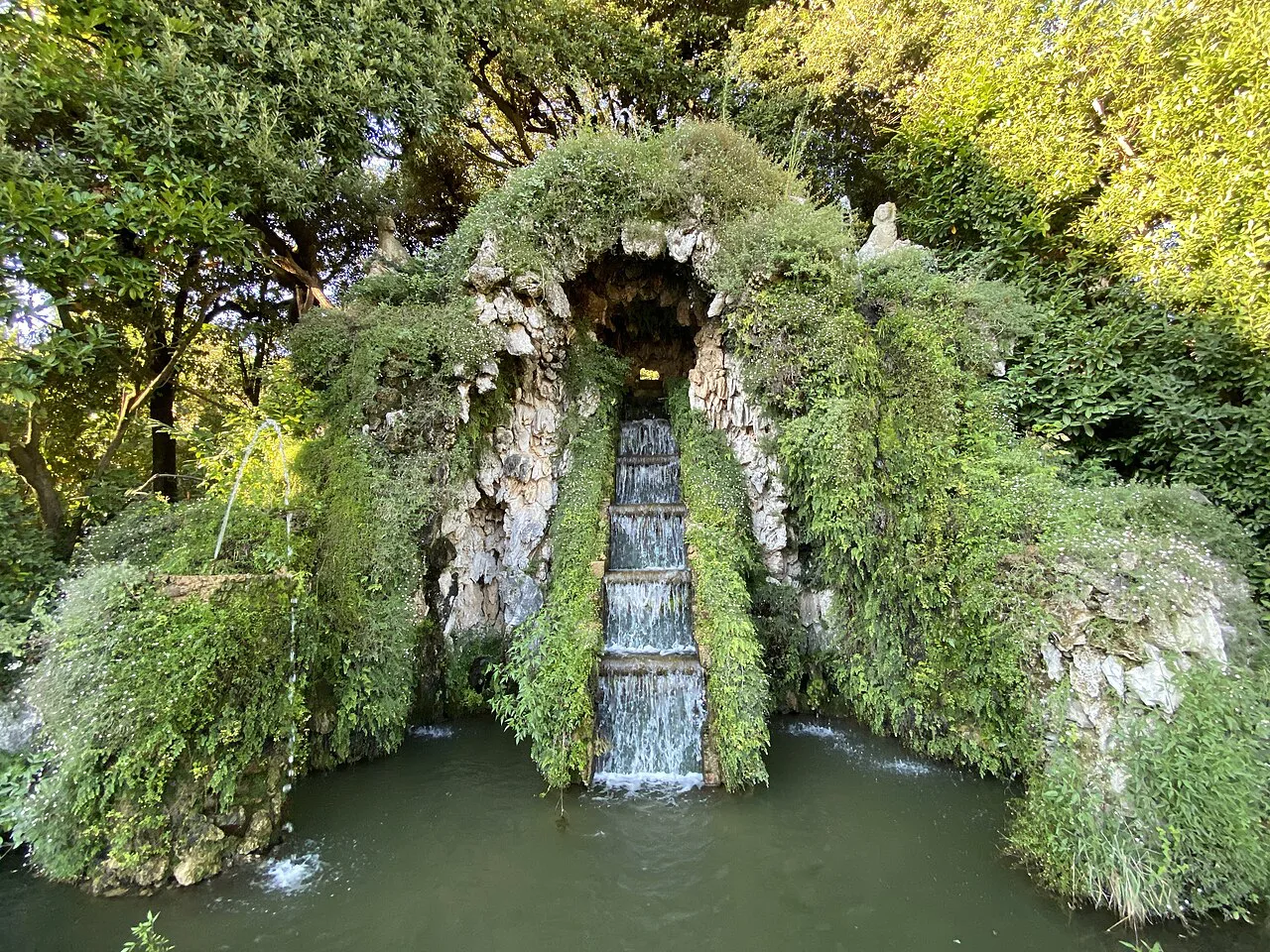 The grotto fountain in the park of Villa Reale at Marlia