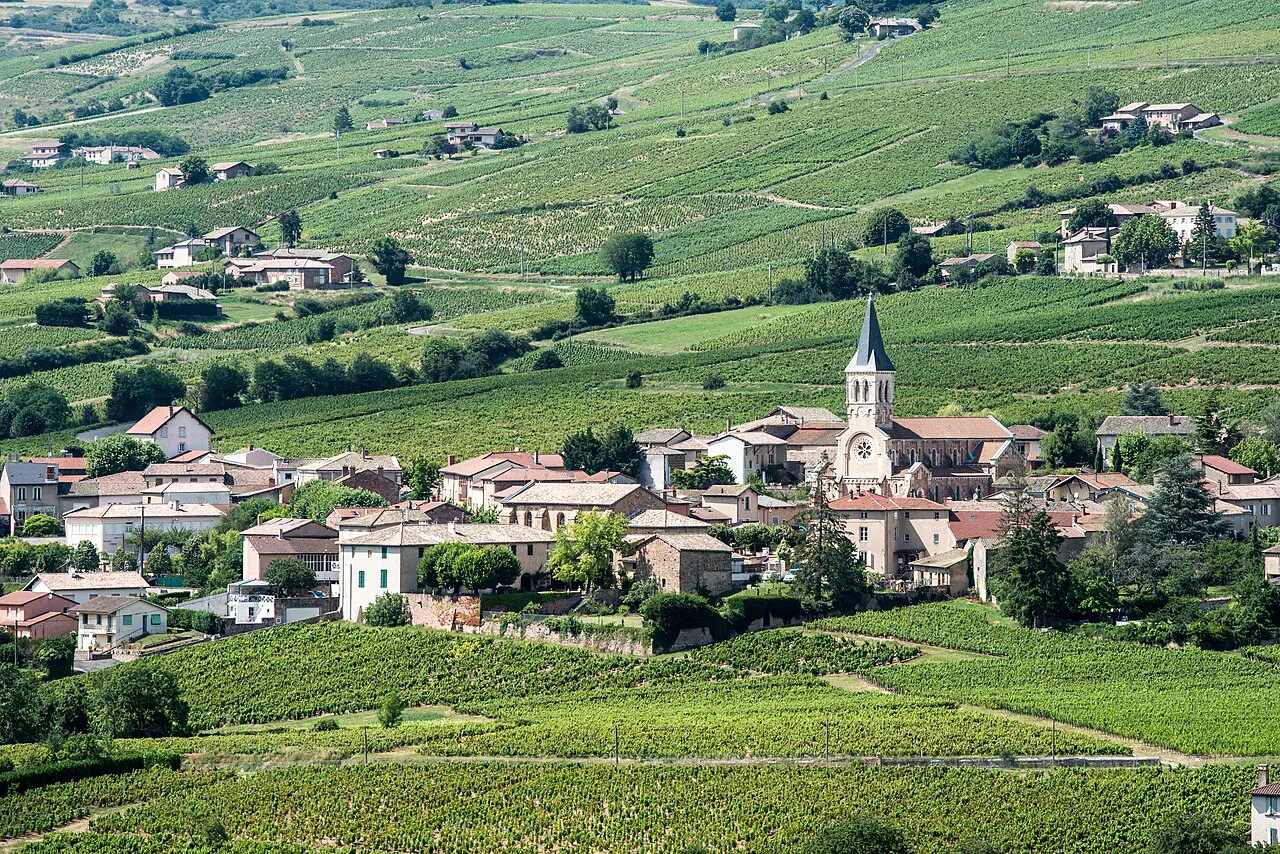 Juliénas and its vineyards, Beaujolais