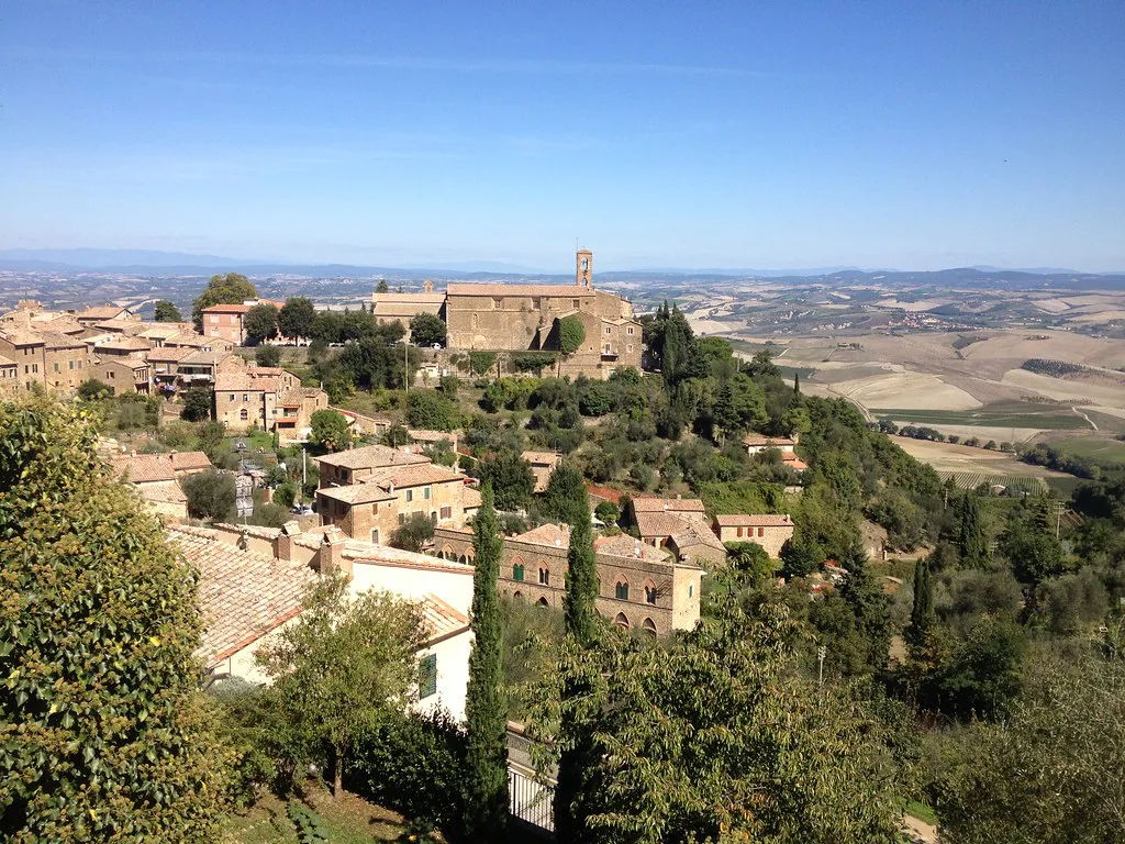 The outskirts of Montalcino from above