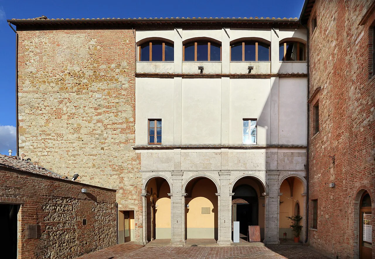 The courtyard of Palazzo Ricci in Montepulciano