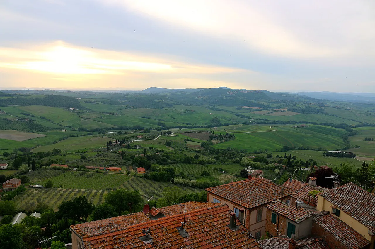 View over the countryside from Montepulciano's old town