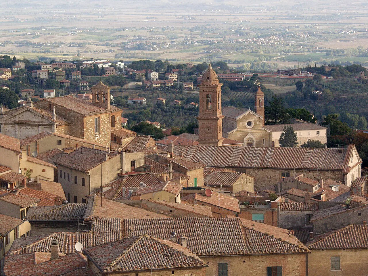 Rooftops and bell towers of Montepulciano