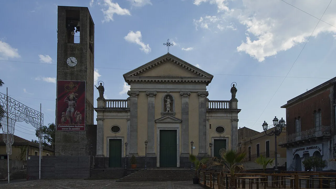 The Chiesa Madre in Santa Venerina, the village of the Murgo estate