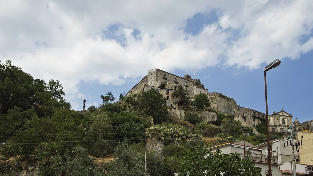 The old town of Castiglione di Sicilia on its hill
