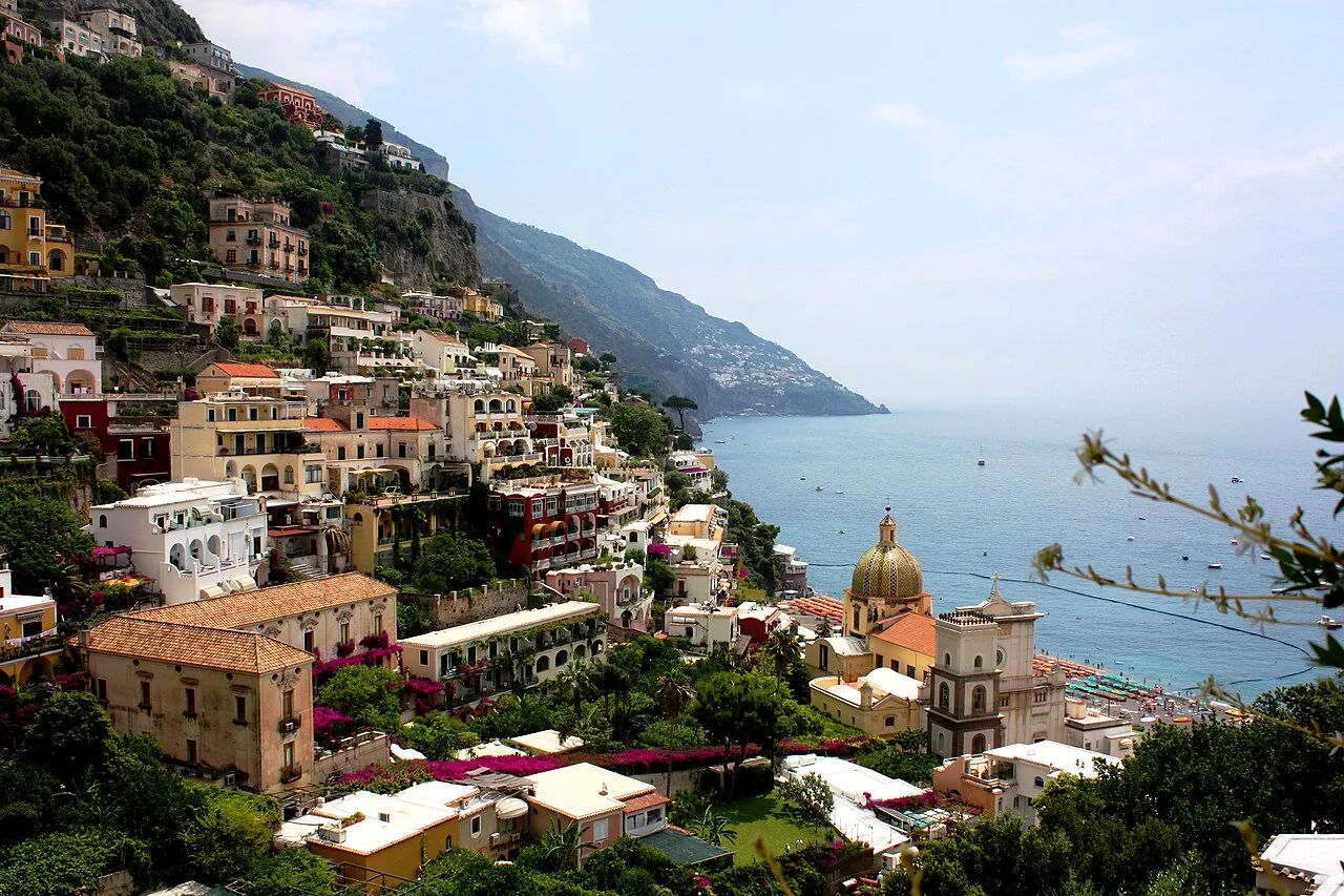 The dome of Santa Maria Assunta in Positano