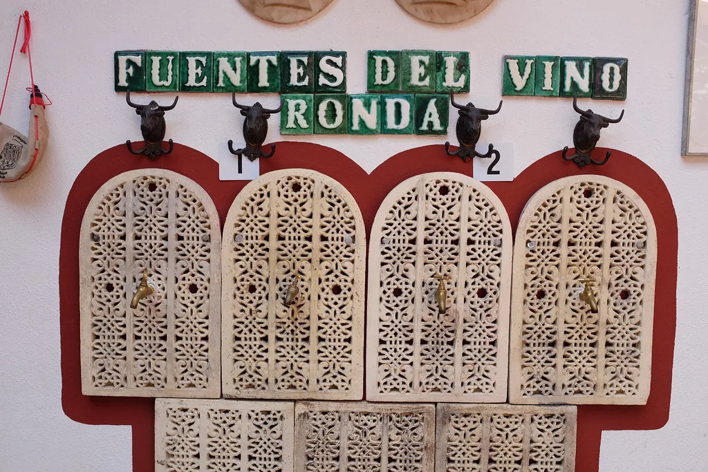 Fuentes del Vino sign, Ronda