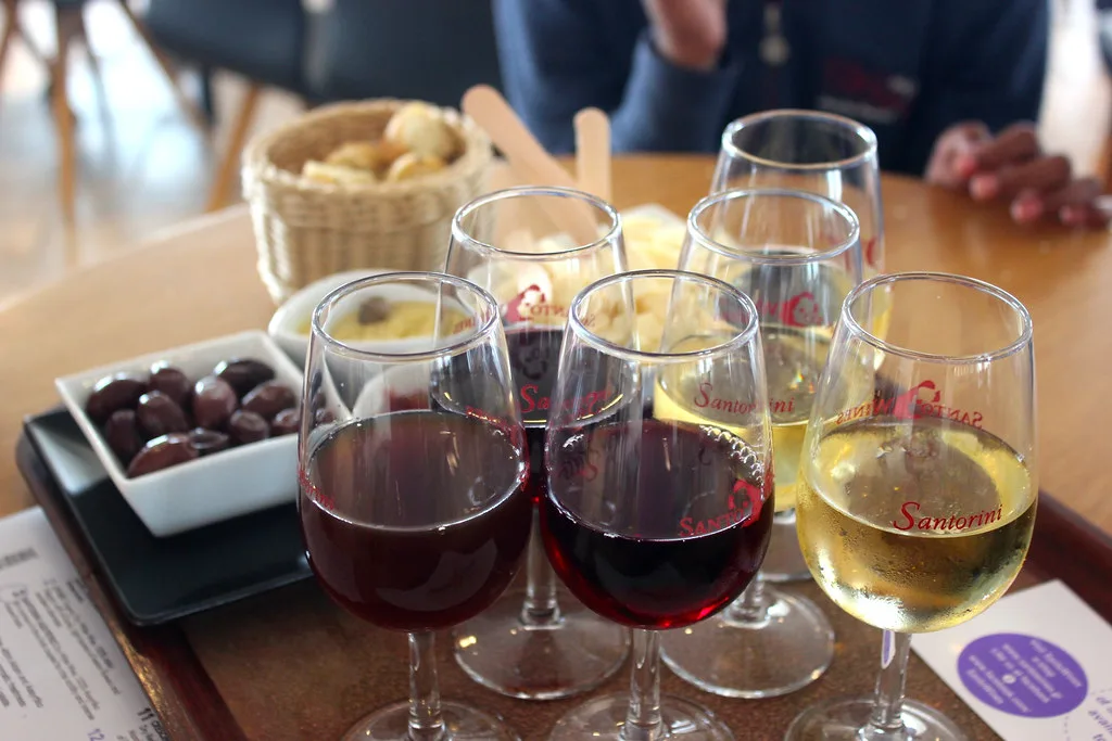 Wine at Santo Wines, Santorini