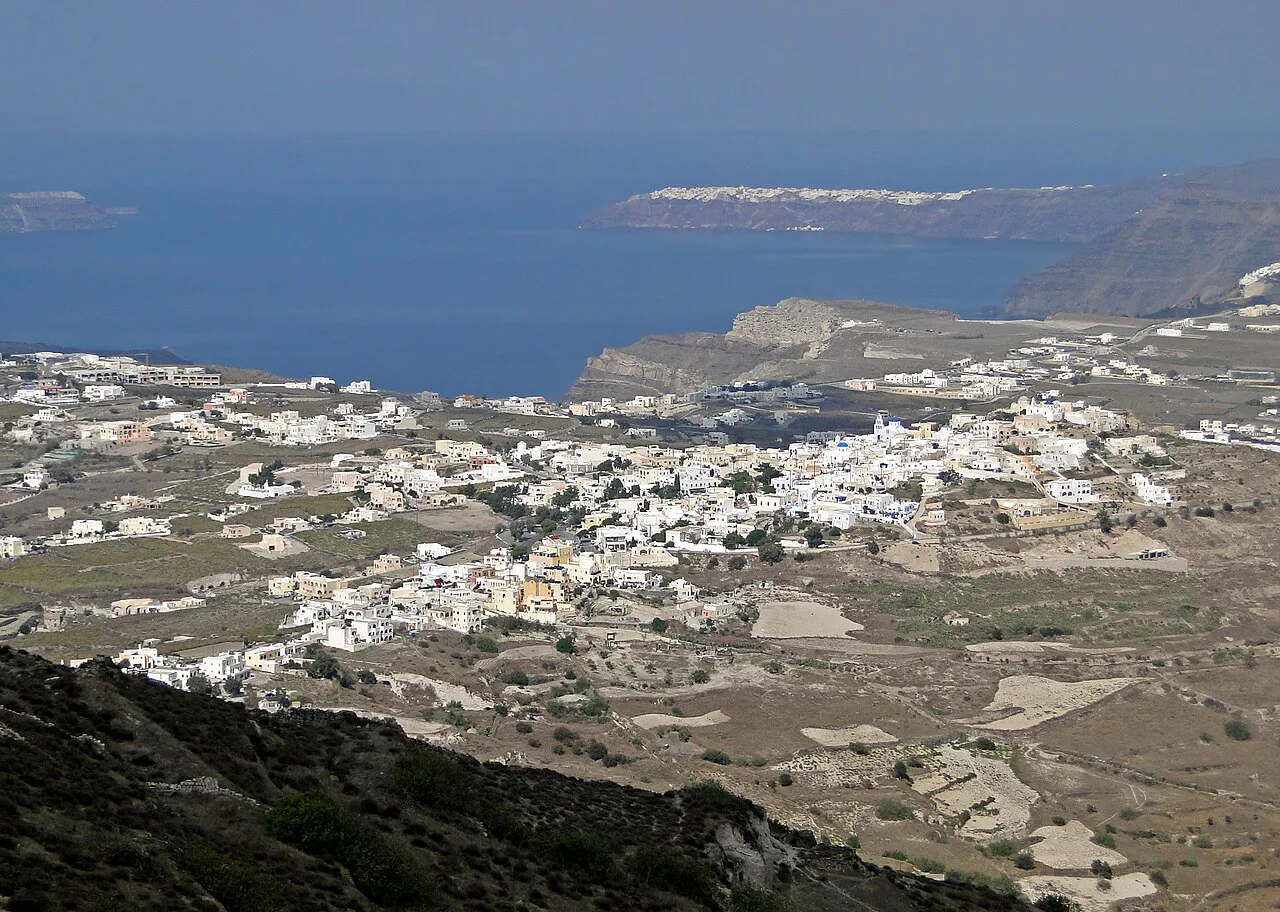 Pyrgos village on Santorini