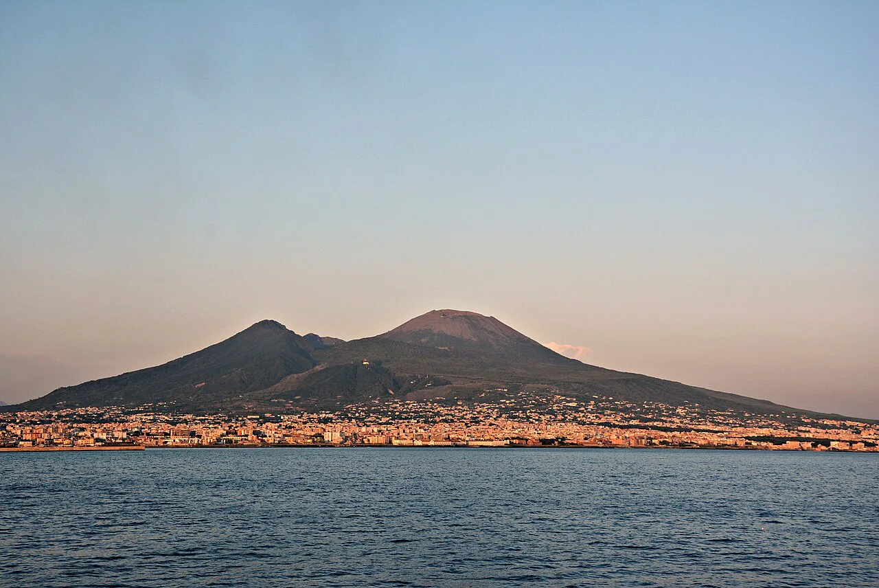 Vesuvius seen from the sea
