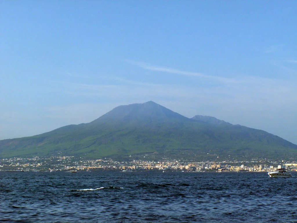 Mount Vesuvius across the Bay of Naples