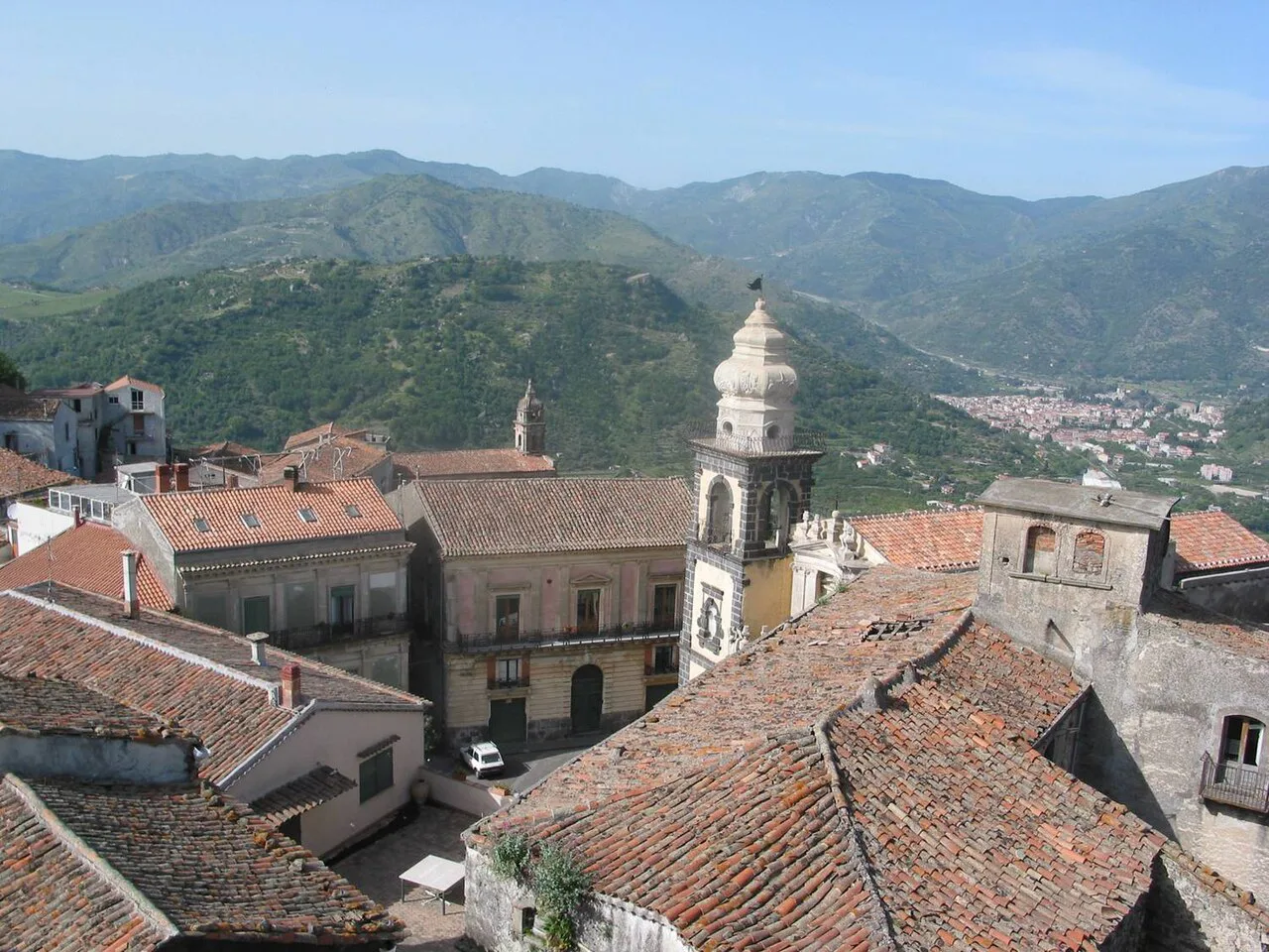 Rooftops of Castiglione di Sicilia above the Alcantara valley