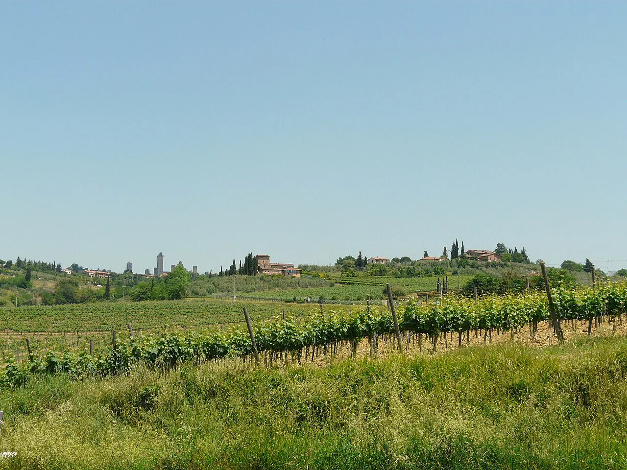 San Gimignano-panorama da Racciano