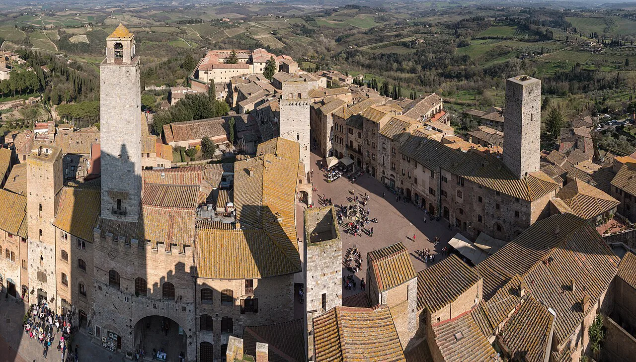 San Gimignano's towers from Torre Grossa