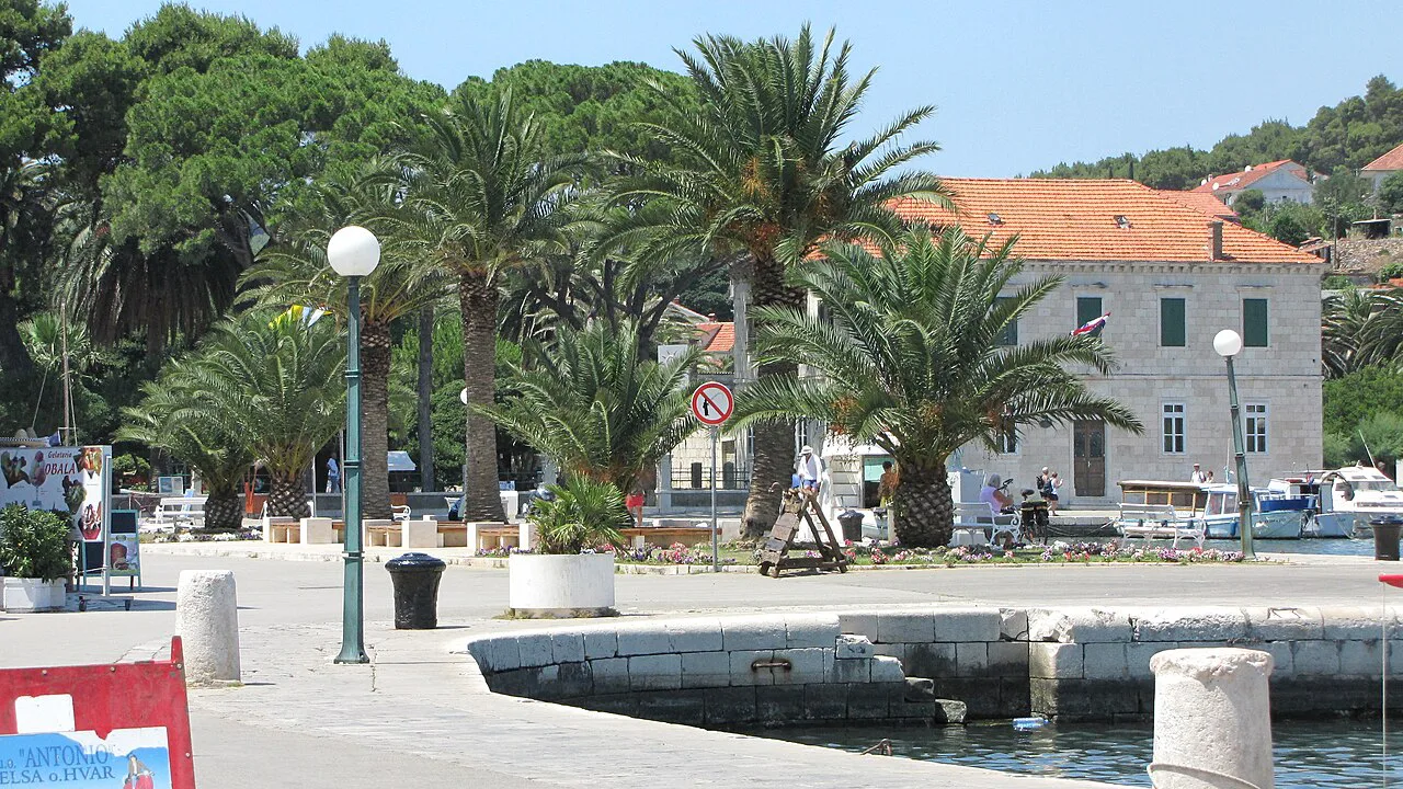The harbour at Jelsa on Hvar